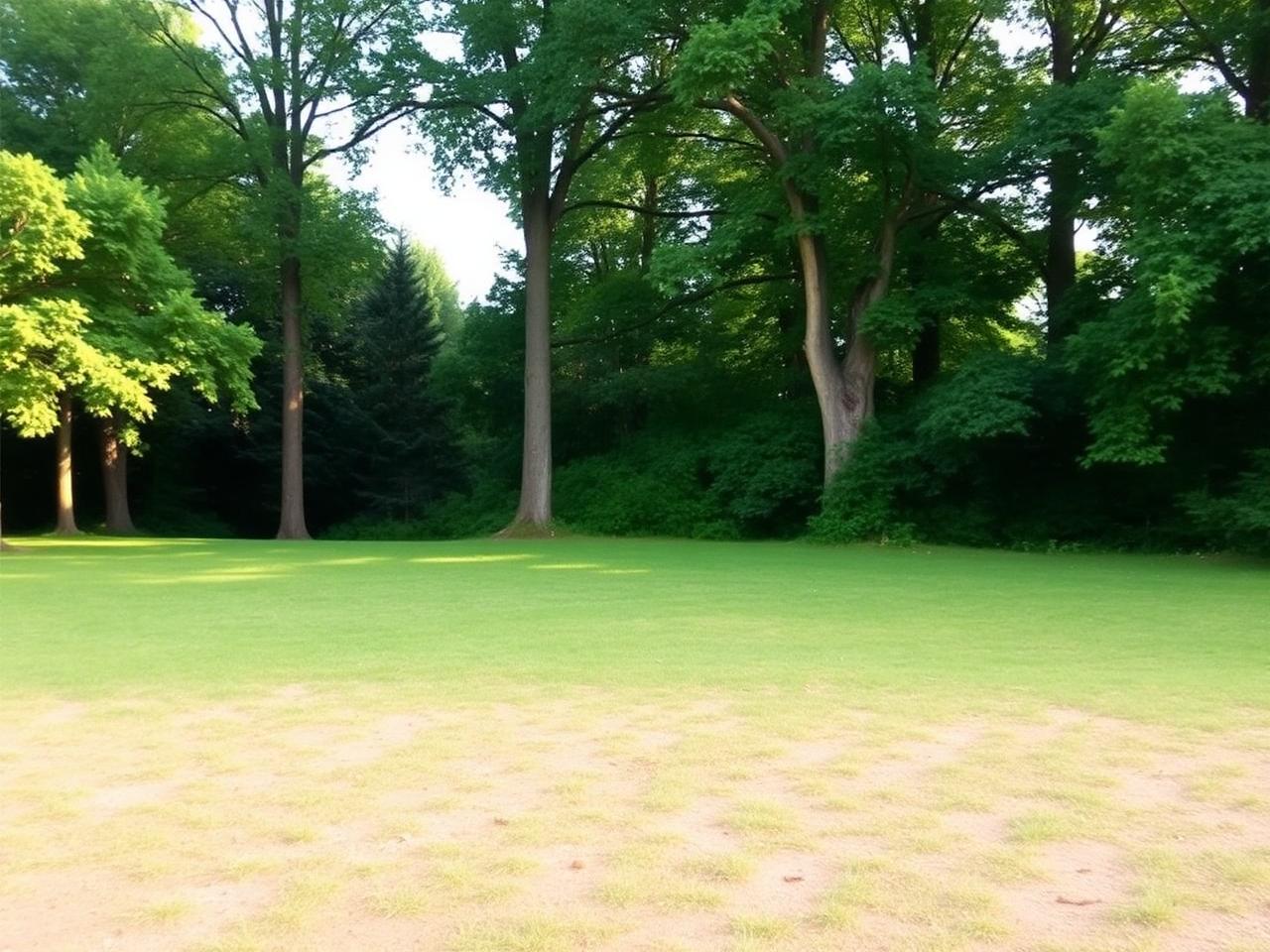 View of cleared lot